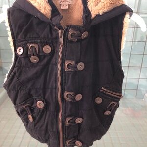 Sleeveless Jacket  Hooded Vintage Embellishments